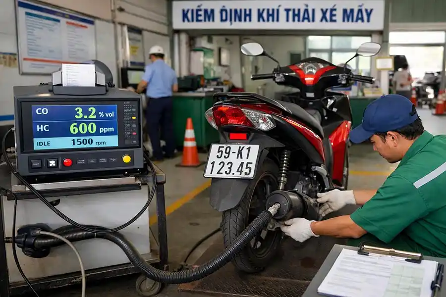Kiểm định khí thải xe máy